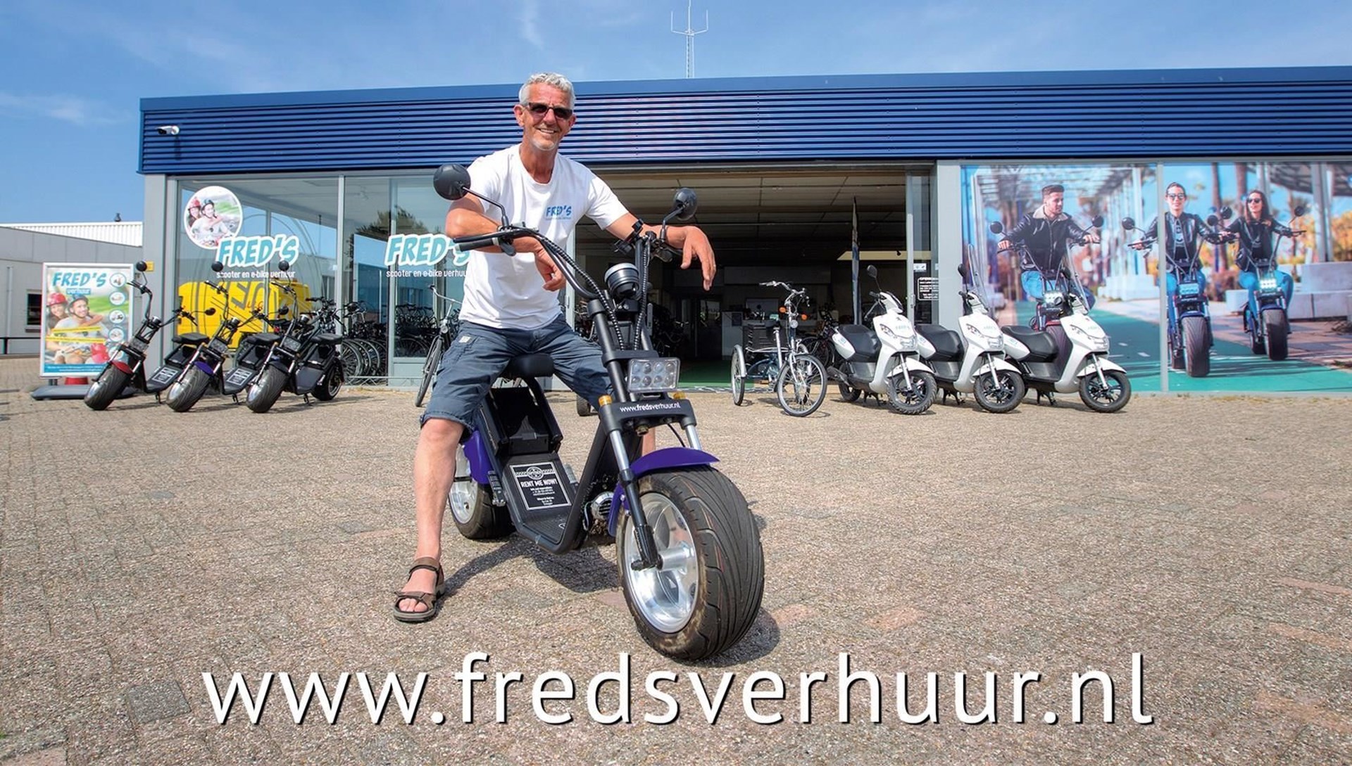 Fred's Scooter, E-Bike en Fiets Verhuur banner